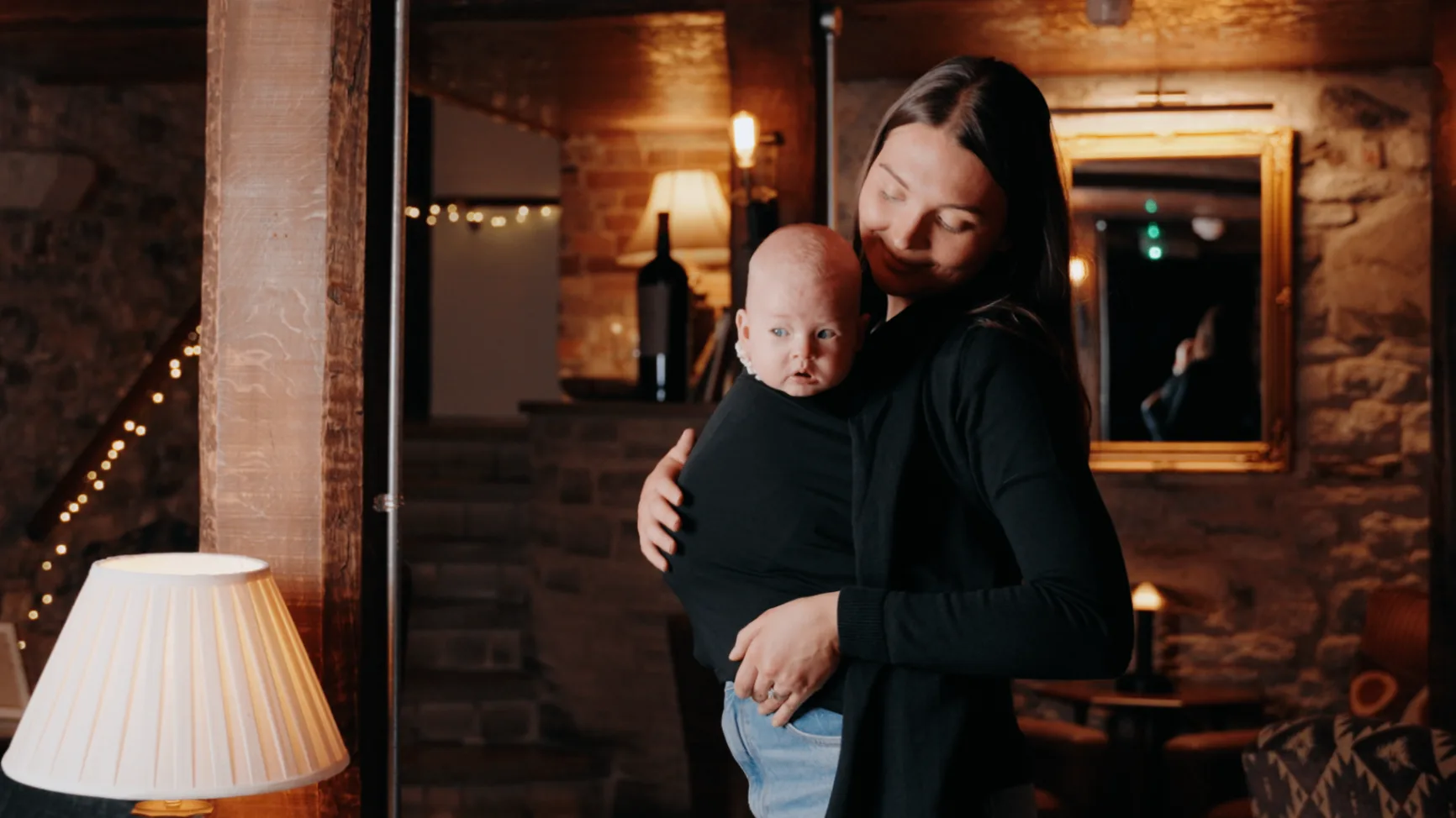 Kate Bell with her baby in a warm Alternity lifestyle portrait
